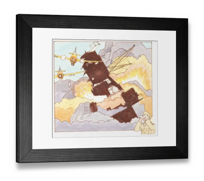 Framed Print : Illustration of the attack on Pearl Harbour by Japanese bombers during World War II, and inset of soldier looking through binoculars Framed Print : Illustration of the attack on Pearl Harbour by Japanese bombers during World War II, and inset of soldier looking through binoculars