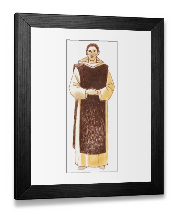 Framed Print : Illustration of monk Framed Print : Illustration of monk