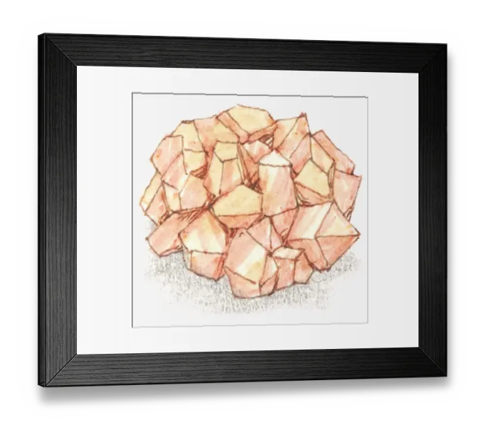Framed Print : Illustration of feldspar Framed Print : Illustration of feldspar