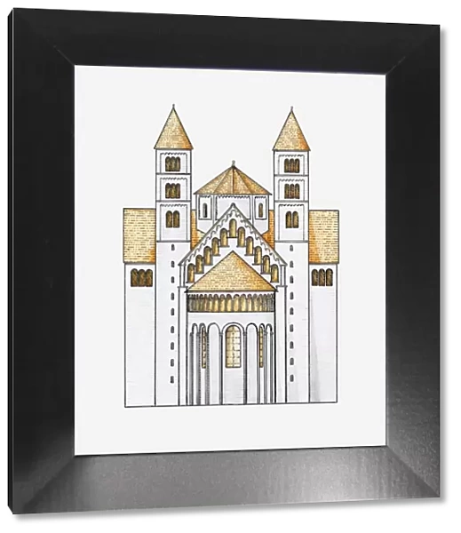 Illustration of Speyer Cathedral, Speyer, Germany