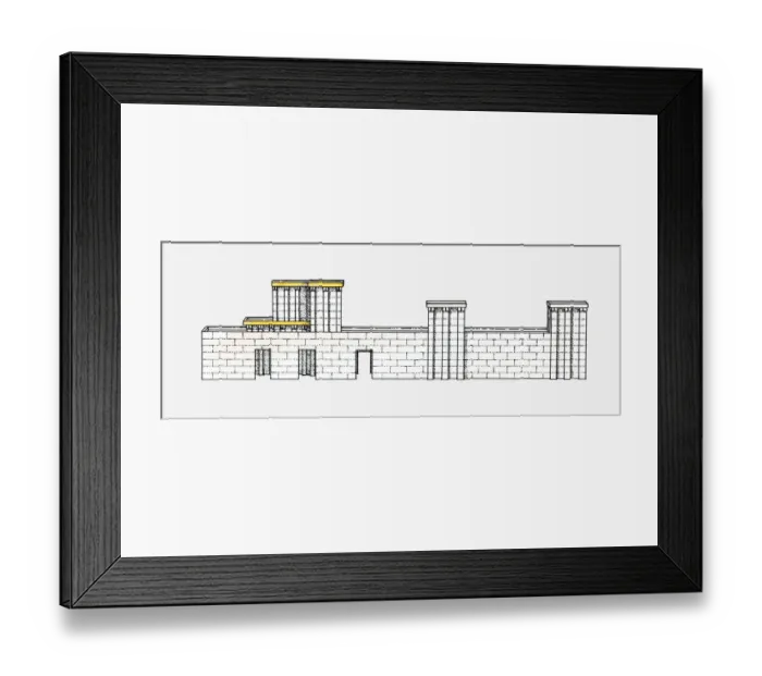 Framed Print : Illustration of Herods Temple, Jerusalem, Israel, BC Framed Print : Illustration of Herods Temple, Jerusalem, Israel, BC