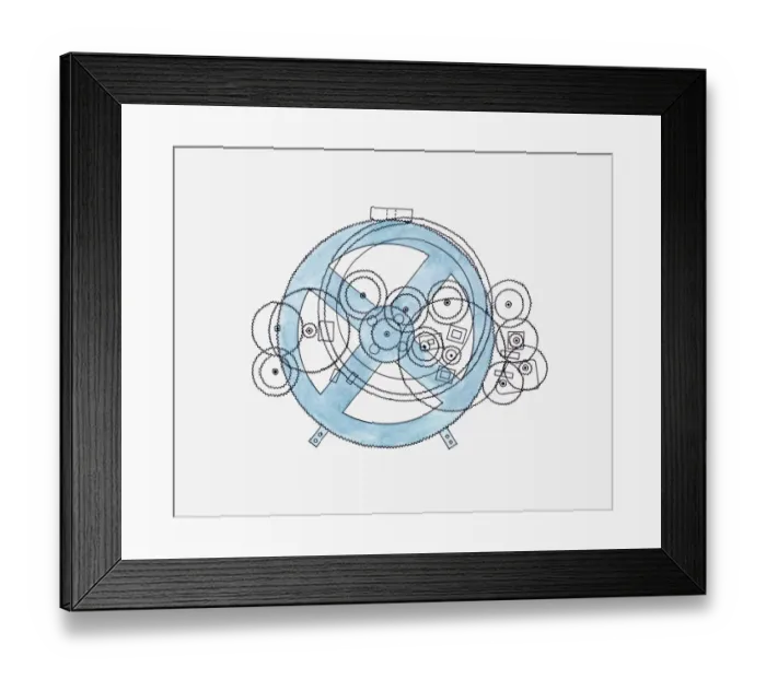 Framed Print : Diagram of astronomical calculator, Ancient Greece Framed Print : Diagram of astronomical calculator, Ancient Greece