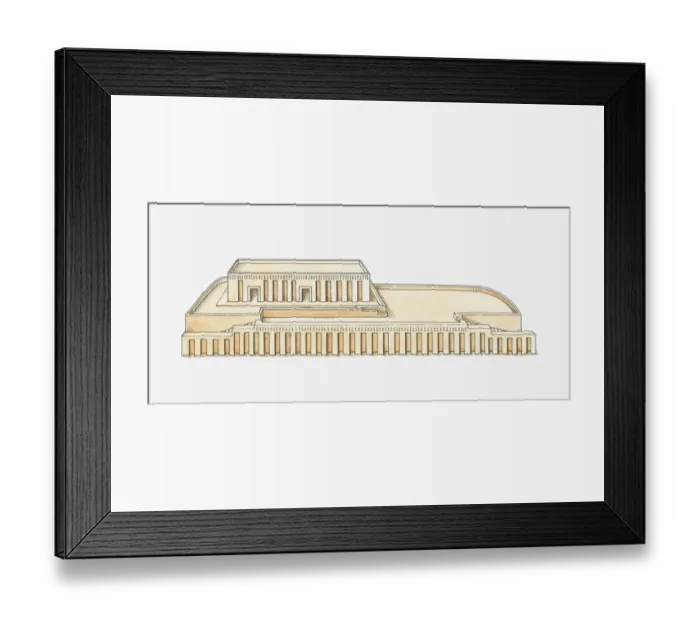 Framed Print : Illustration of Uruk temple, Uqair, Iraq Framed Print : Illustration of Uruk temple, Uqair, Iraq