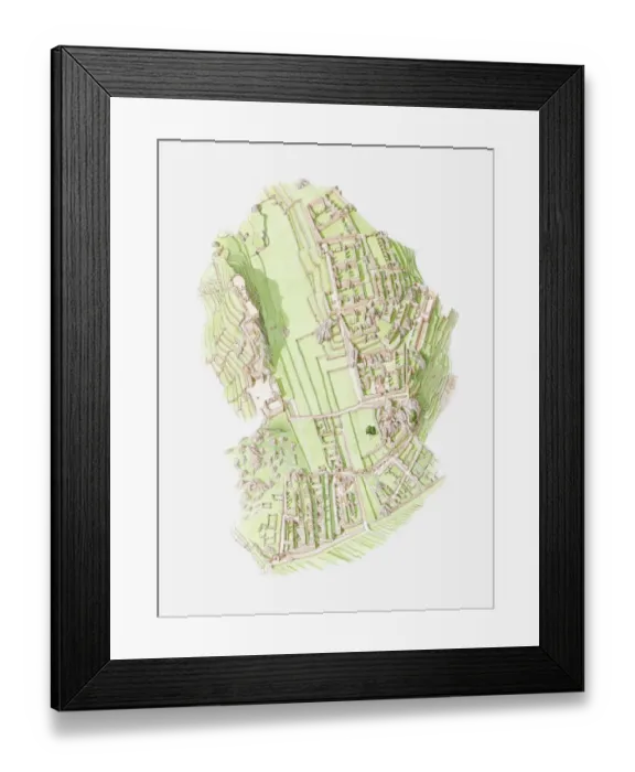 Framed Print : Illustration of pre-Columbian Inca city of Machu Picchu Framed Print : Illustration of pre-Columbian Inca city of Machu Picchu