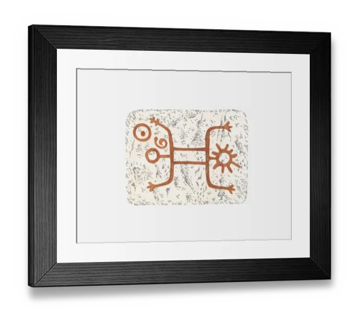 Framed Print : Illustration of cave painting found in Venezuela Framed Print : Illustration of cave painting found in Venezuela
