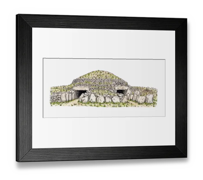 Framed Print : Illustration of burial mound found in Dissignac, France Framed Print : Illustration of burial mound found in Dissignac, France