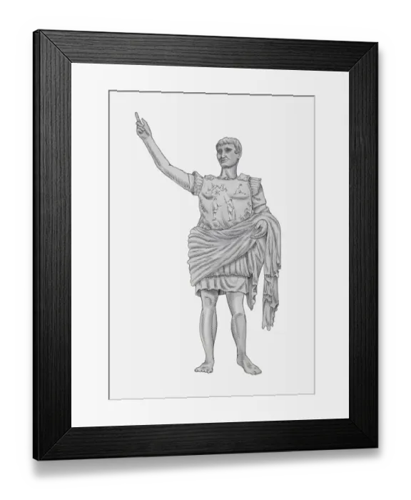 Framed Print : Illustration of statue of Roman Emperor Augustus (Augustus of Prima Porta) Framed Print : Illustration of statue of Roman Emperor Augustus (Augustus of Prima Porta)