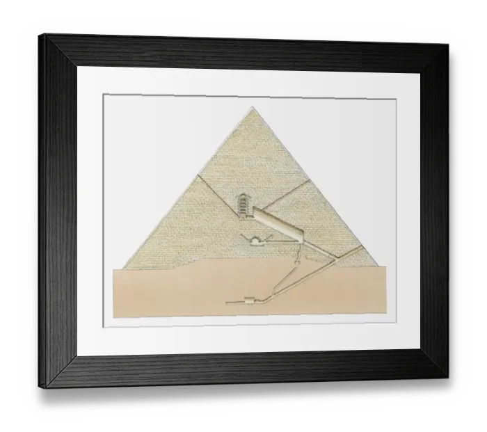 Framed Print : Cross section illustration of pyramid Framed Print : Cross section illustration of pyramid