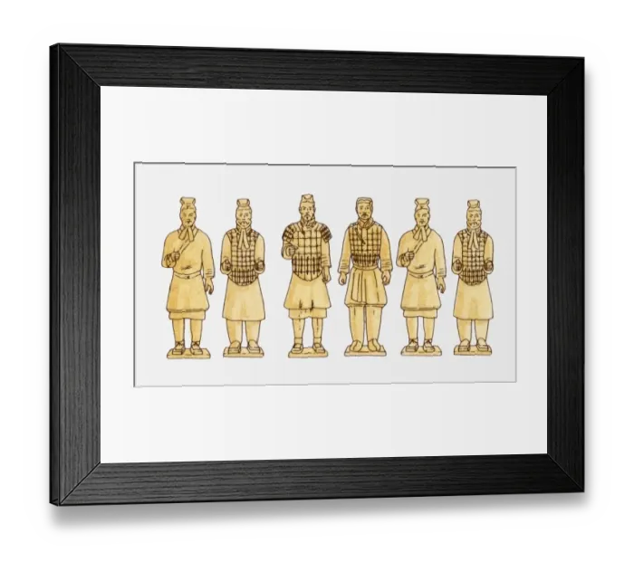 Framed Print : Illustration of Terracotta Army, circa 210 BC Framed Print : Illustration of Terracotta Army, circa 210 BC