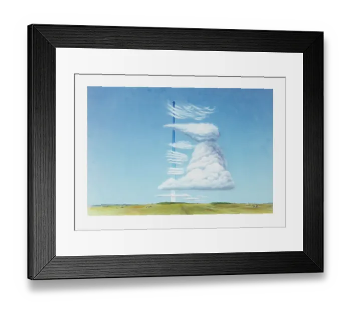 Framed Print : Illustration of arrow with various cloud formations and relative heights in the atmosphere Framed Print : Illustration of arrow with various cloud formations and relative heights in the atmosphere