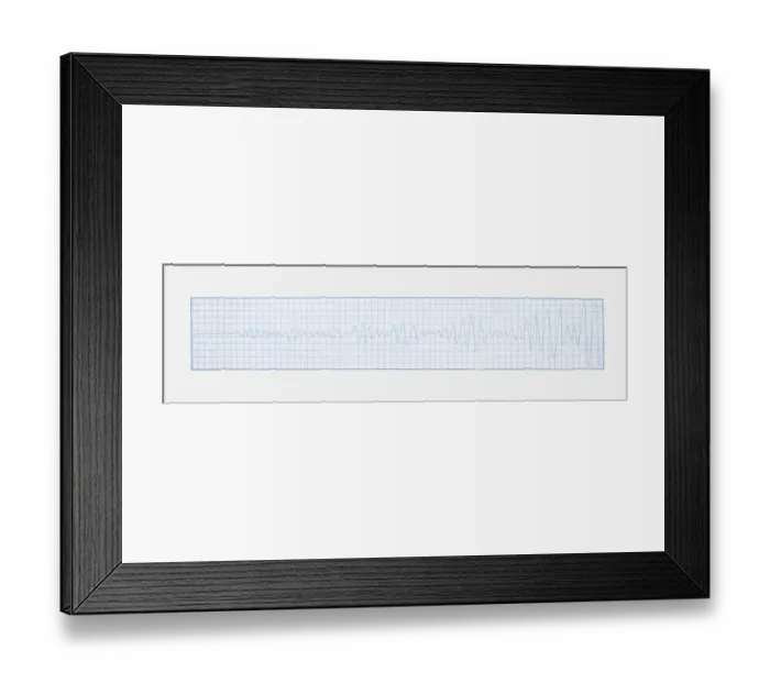 Framed Print : Illustration of lie detector read out Framed Print : Illustration of lie detector read out