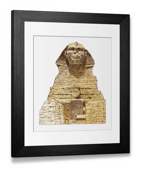 Framed Print : Illustration of the Great Sphinx of Giza Framed Print : Illustration of the Great Sphinx of Giza