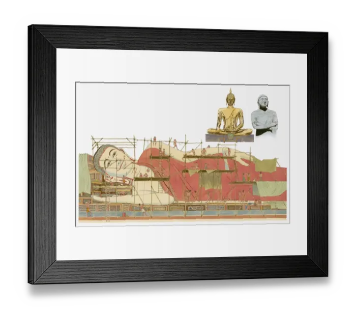 Framed Print : Illustration of showing the construction of the 10th Century Buddha in the city of Pegu in Burma, also known as the Shwethalyaung, the Wat Trimitr in Thailand and the Gal Vihara Temple in Sri Lanka Framed Print : Illustration of showing the construction of the 10th Century Buddha in the city of Pegu in Burma, also known as the Shwethalyaung, the Wat Trimitr in Thailand and the Gal Vihara Temple in Sri Lanka