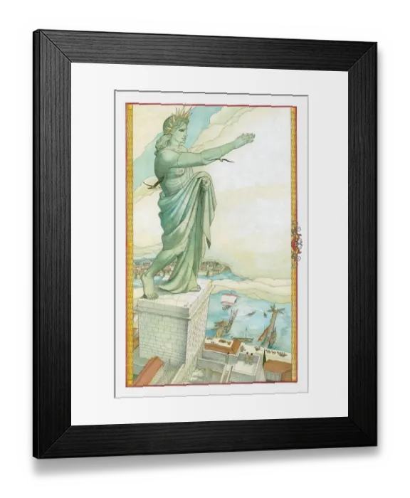 Framed Print : Illustration of Colossus of Rhodes Framed Print : Illustration of Colossus of Rhodes
