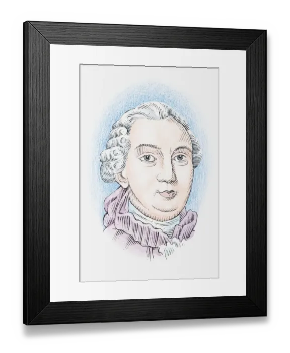 Framed Print : Illustration of Georges-Louis Buffon, portrait Framed Print : Illustration of Georges-Louis Buffon, portrait