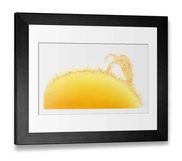 Framed Print : Illustration of solar prominence above the suns surface Framed Print : Illustration of solar prominence above the suns surface