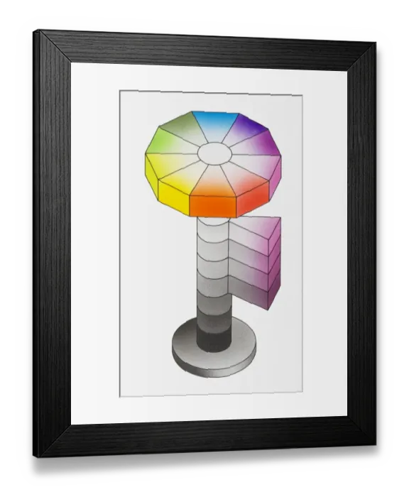 Framed Print : Illustration of Munsell colour tree Framed Print : Illustration of Munsell colour tree