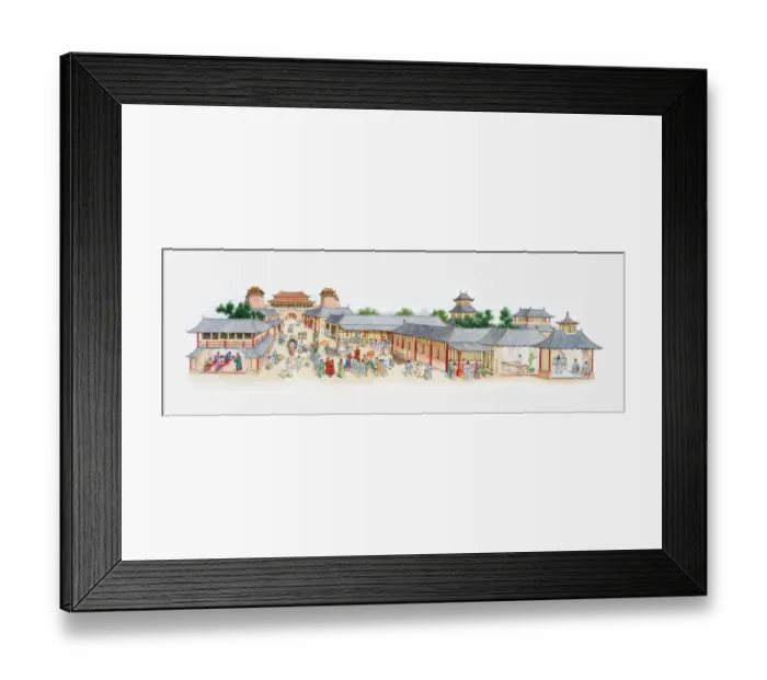 Framed Print : Illustration of ancient Chinese city of Ch angan