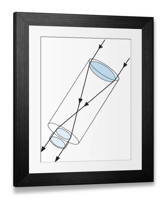 Framed Print : llustration of refracting telescope Framed Print : llustration of refracting telescope