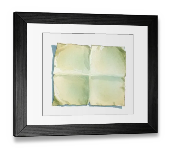 Framed Print : Illustration of old folded piece of paper Framed Print : Illustration of old folded piece of paper