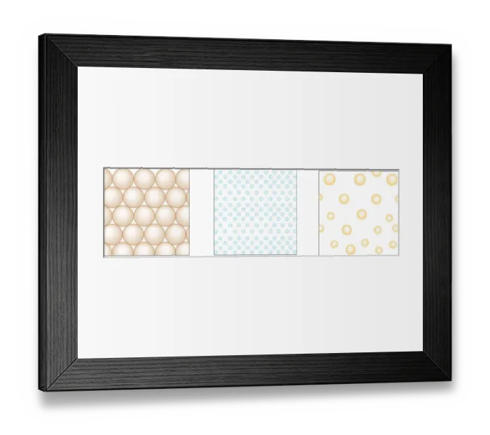 Framed Print : Series of digital illustrations showing different levels of density between water and oil Framed Print : Series of digital illustrations showing different levels of density between water and oil