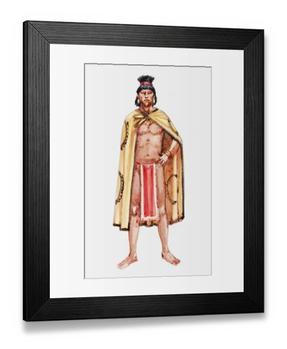 Framed Print : Illustration of Pipiltin nobleman Framed Print : Illustration of Pipiltin nobleman