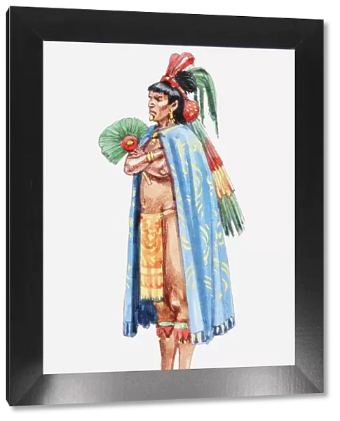 Illustration of Tecuhtli, a high ranking Aztec nobleman