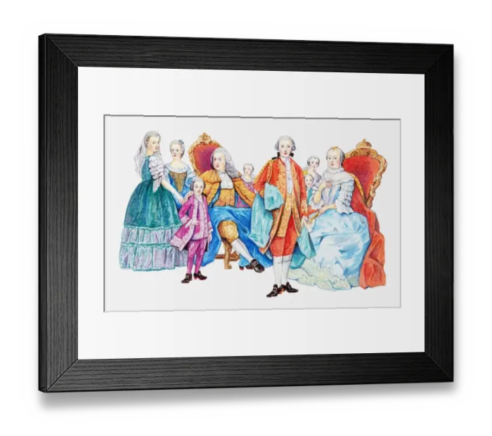 Framed Print : Illustration of Emperor Joseph II and the Hapsburgs Framed Print : Illustration of Emperor Joseph II and the Hapsburgs