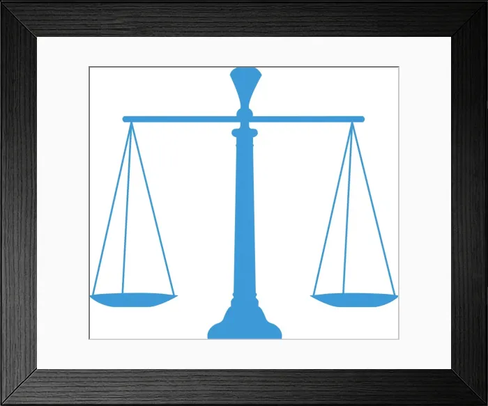 Framed Print : Digital illustration of scales on white background Framed Print : Digital illustration of scales on white background