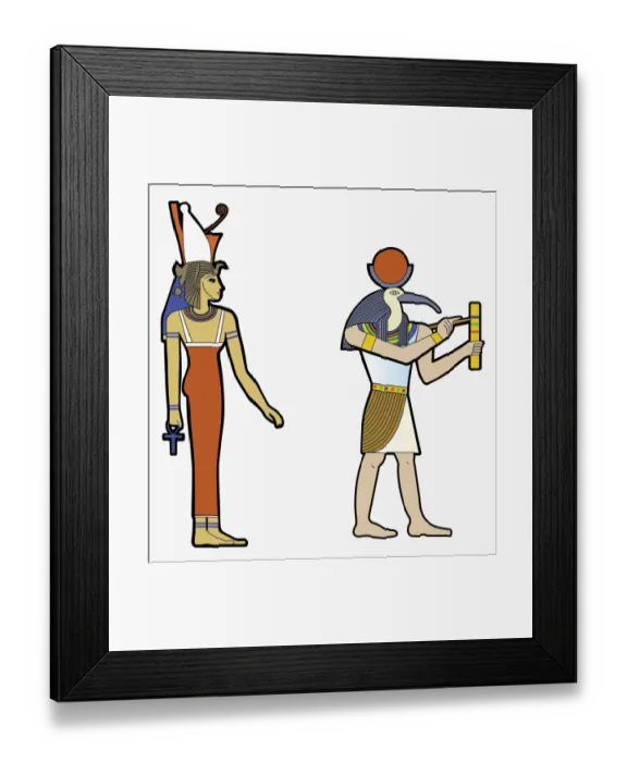Framed Print : Illustration of Egyptian gods Framed Print : Illustration of Egyptian gods