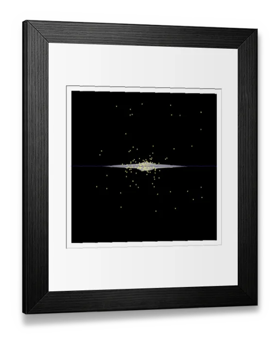 Framed Print : Illustration of globular cluster in halo of galaxy Framed Print : Illustration of globular cluster in halo of galaxy