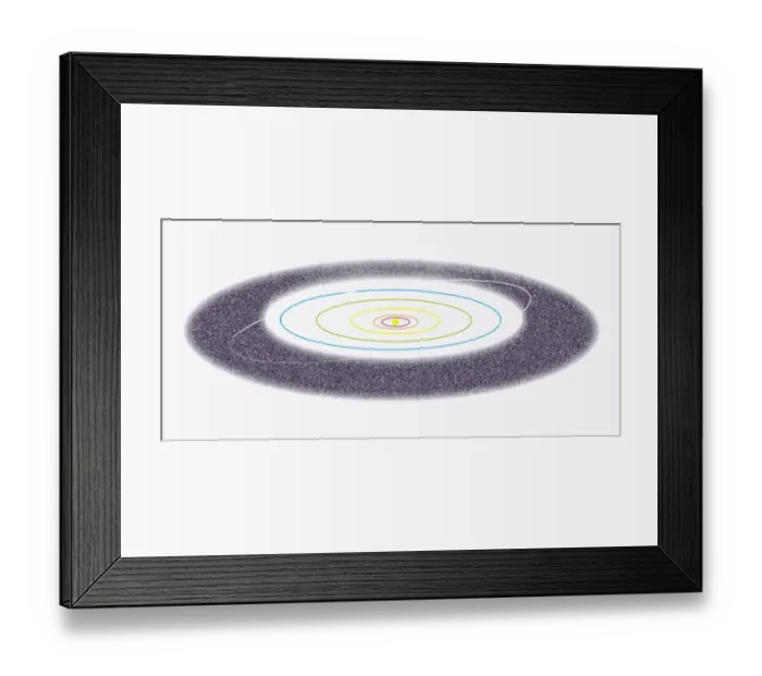Framed Print : Illustration of Kuiper belt Framed Print : Illustration of Kuiper belt