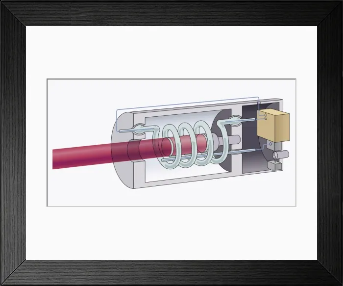 Framed Print : Illustration of ruby laser