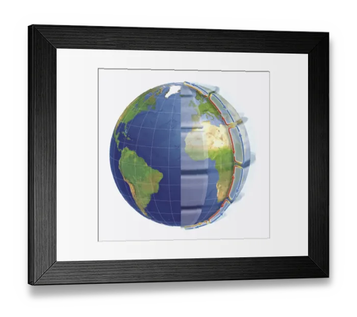 Framed Print : Illustration of Hadley Cells over Europe and Africa on world globe Framed Print : Illustration of Hadley Cells over Europe and Africa on world globe