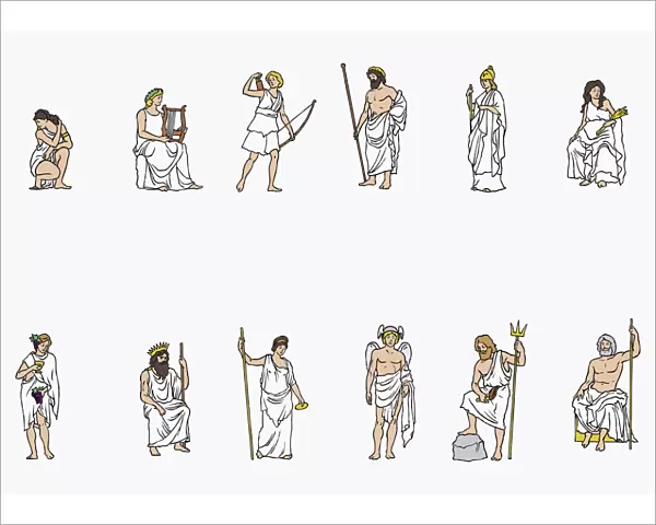 Illustration of Greek gods
