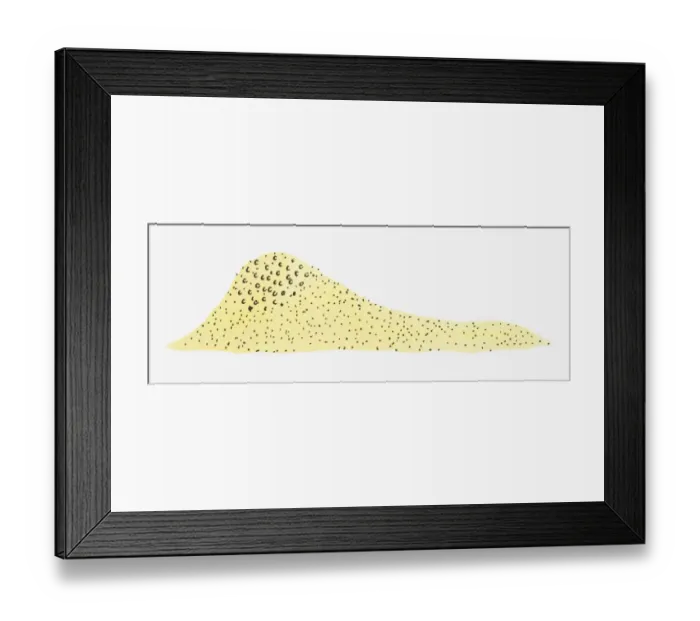 Framed Print : Illustration of grains of sand in heap Framed Print : Illustration of grains of sand in heap