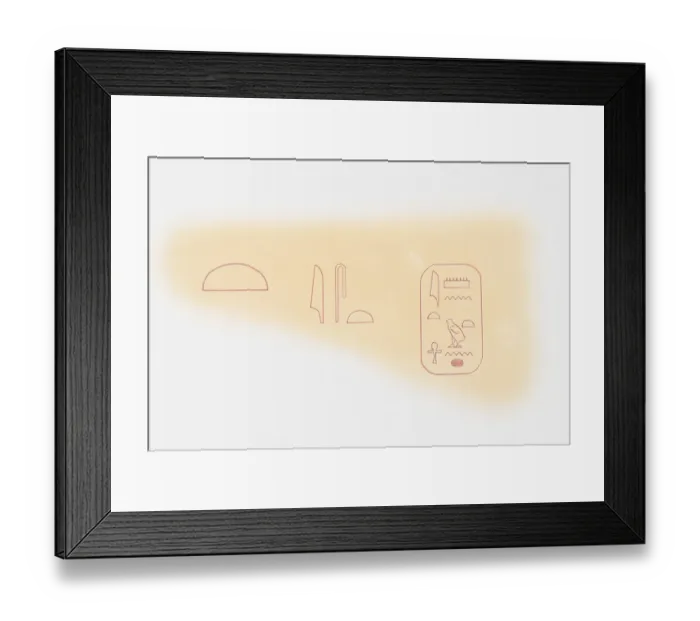Framed Print : Illustration of ancient Egyptian hieroglyphics
