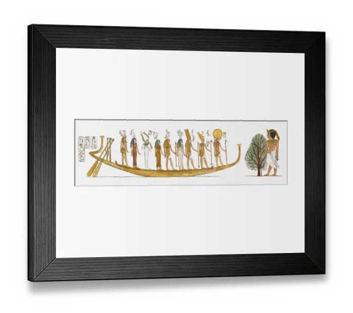Framed Print : Illustration of scene from the life of Tutankhamen Framed Print : Illustration of scene from the life of Tutankhamen