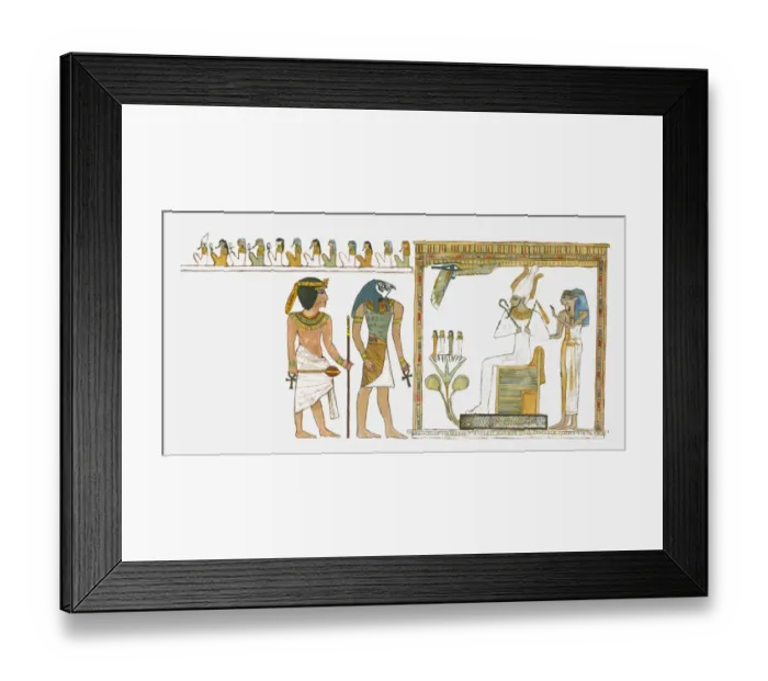 Framed Print : Illustration of scene from the life of Tutankhamen Framed Print : Illustration of scene from the life of Tutankhamen