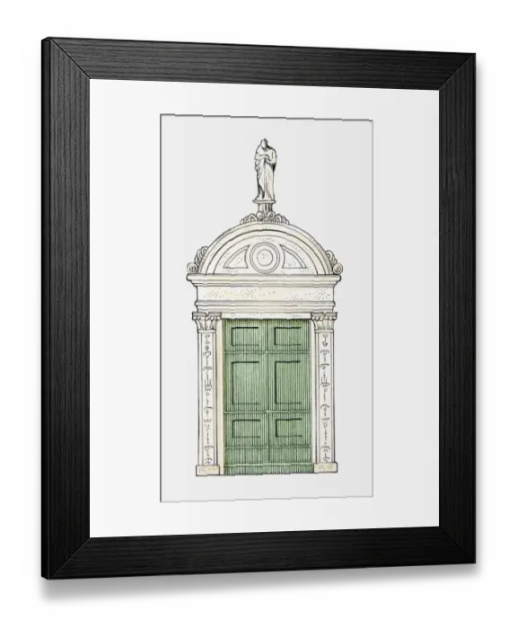 Framed Print : Illustration of a Renaissance doorway, Chiesa di San Zaccaria (St Zacharias Church), Venicy, Italy, 15th century Framed Print : Illustration of a Renaissance doorway, Chiesa di San Zaccaria (St Zacharias Church), Venicy, Italy, 15th century