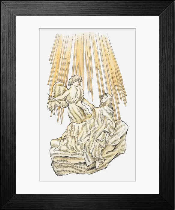 Framed Print : Illustration of statue of the Ecstasy of St Theresa, Church of Santa Maria Della Vittoria (Chiesa di Santa Maria della Vittoria), Rome, Italy, 1645-1652 Framed Print : Illustration of statue of the Ecstasy of St Theresa, Church of Santa Maria Della Vittoria (Chiesa di Santa Maria della Vittoria), Rome, Italy, 1645-1652