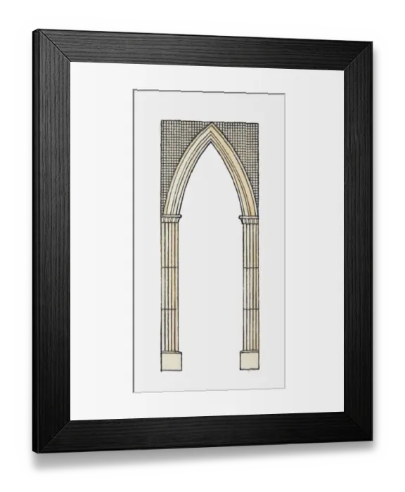 Framed Print : Illustration of a lancet arch, Westminster Abbey, London, England Framed Print : Illustration of a lancet arch, Westminster Abbey, London, England