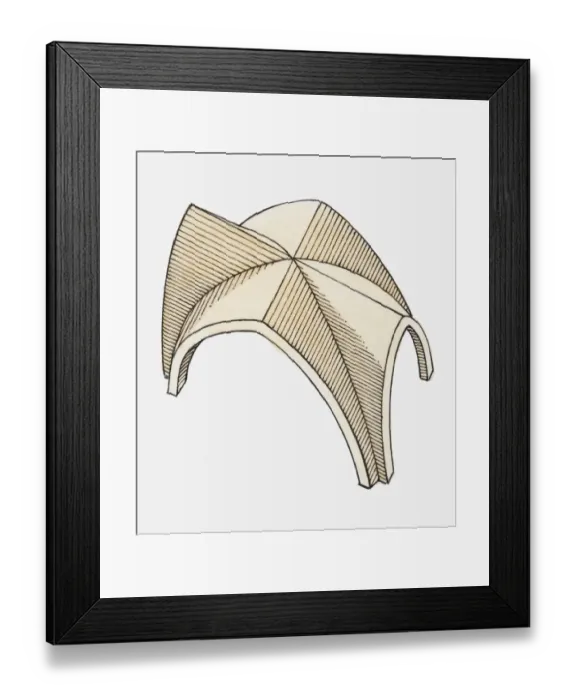 Framed Print : Illustration of a rib vault Framed Print : Illustration of a rib vault