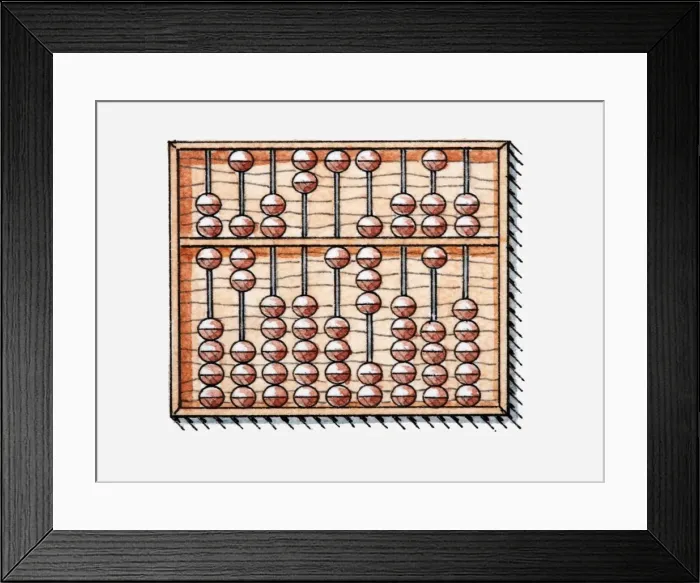 Framed Print : Illustration of abacus Framed Print : Illustration of abacus