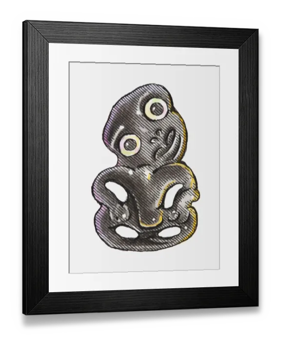Framed Print : Illustration of Polynesian symbol Framed Print : Illustration of Polynesian symbol