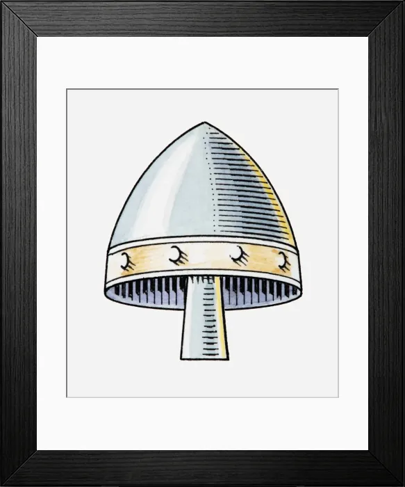 Framed Print : Illustration of Norman helmet Framed Print : Illustration of Norman helmet