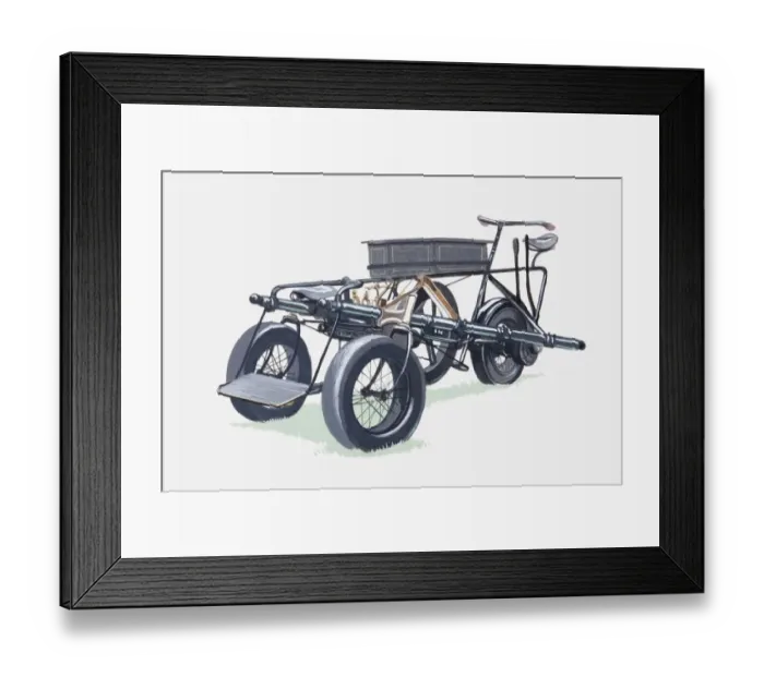 Framed Print : Illustration of the Pennington car, an early form of car, late 19th century Framed Print : Illustration of the Pennington car, an early form of car, late 19th century