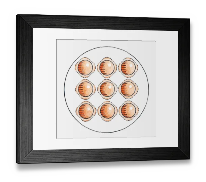 Framed Print : Illustration of solid particles Framed Print : Illustration of solid particles
