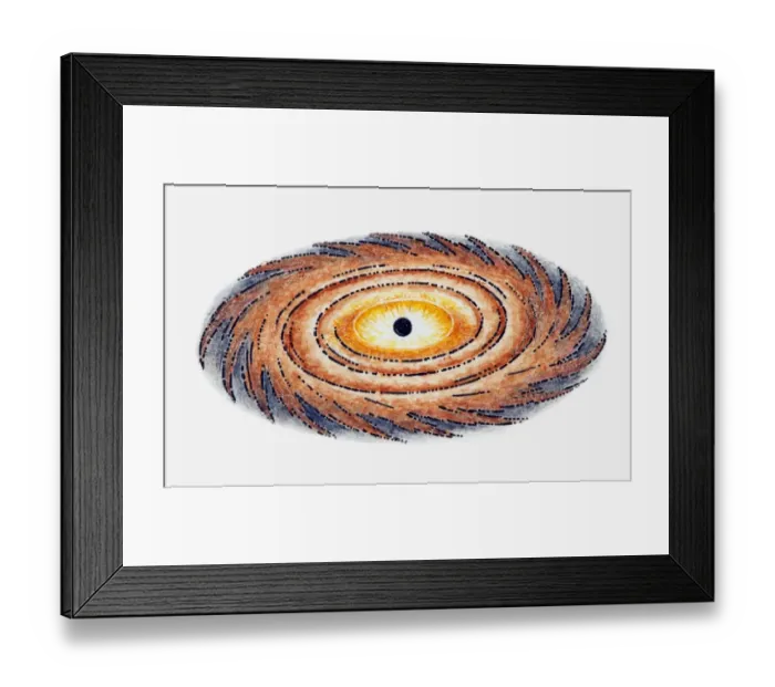 Framed Print : Illustration of a Black Hole Framed Print : Illustration of a Black Hole