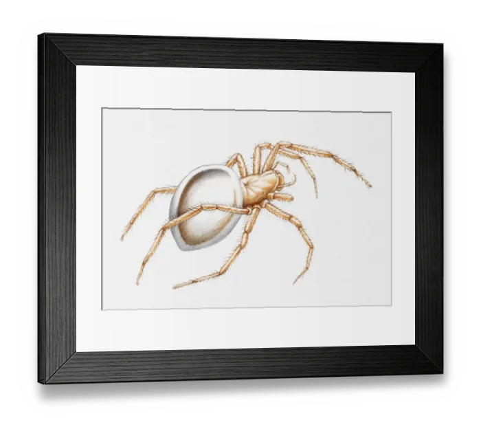 Framed Print : Illustration of a Water spider (Argyroneta aquatica) Framed Print : Illustration of a Water spider (Argyroneta aquatica)